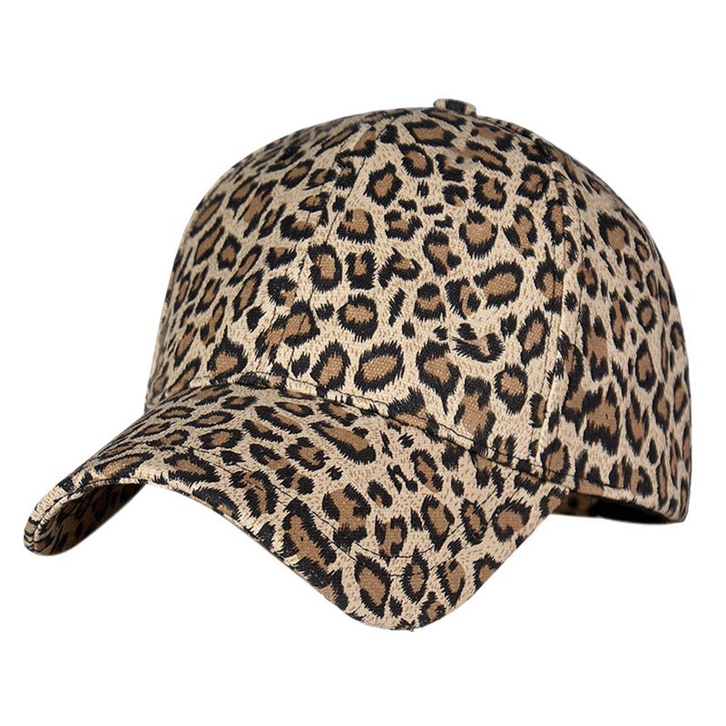 XRDSS Fashion Leopard Print Baseball Cap Cotton Embroidered Cap with Leather Bill#3 - Image 1